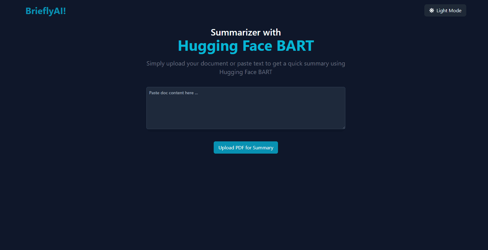AI PDF/Text Summarizer cover
